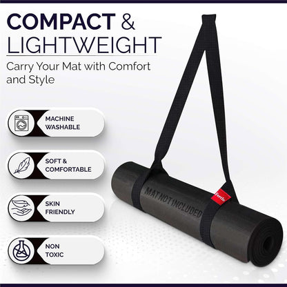 Yoga Mat Straps 2 in 1 - Cotton - Adjustable anti-slip straps for yoga, pilates, stretching, for carrying mats