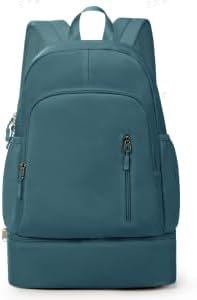 Gym Backpack for Women Men,Cheer bag,Lightweight Gym Bag with Shoe Compartment, Waterproof Sports Backpack with Wet Pocket, Black