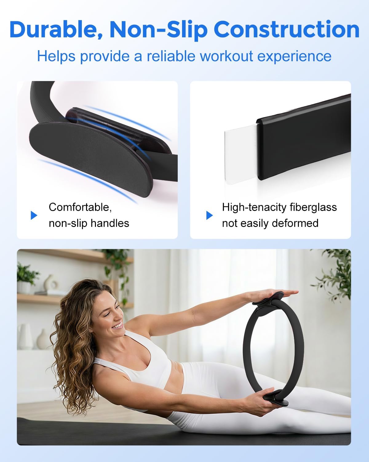 Home Pilates Essentials Kit for Women, Magic Circle Pilates Equipment Ring and Ball Set, Resistance Bands Workout Guide Video for 28 Day Pilates Challenge Starter Kit for Beginners