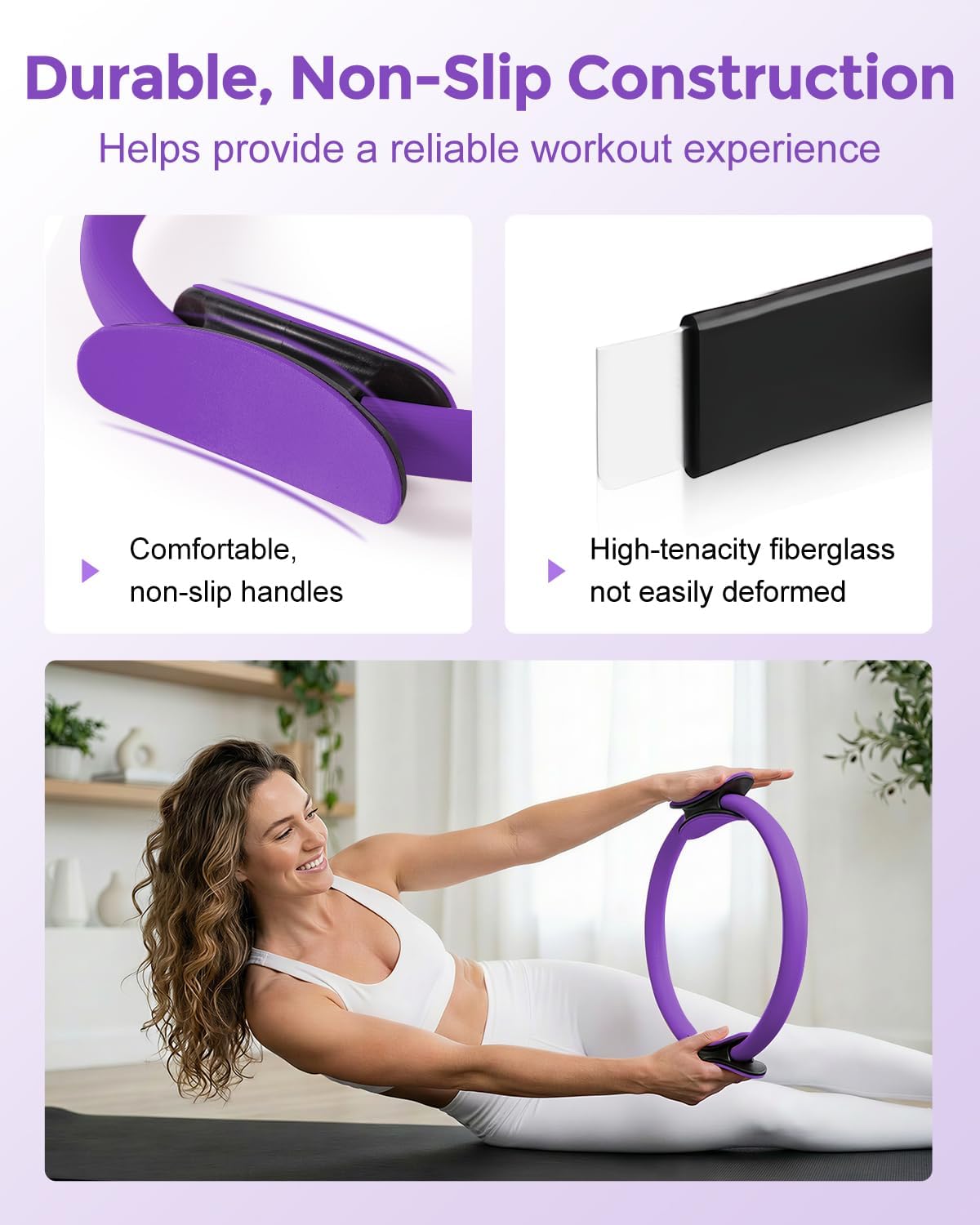 Home Pilates Essentials Kit for Women, Magic Circle Pilates Equipment Ring and Ball Set, Resistance Bands Workout Guide Video for 28 Day Pilates Challenge Starter Kit for Beginners