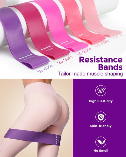Home Pilates Essentials Kit for Women, Magic Circle Pilates Equipment Ring and Ball Set, Resistance Bands Workout Guide Video for 28 Day Pilates Challenge Starter Kit for Beginners
