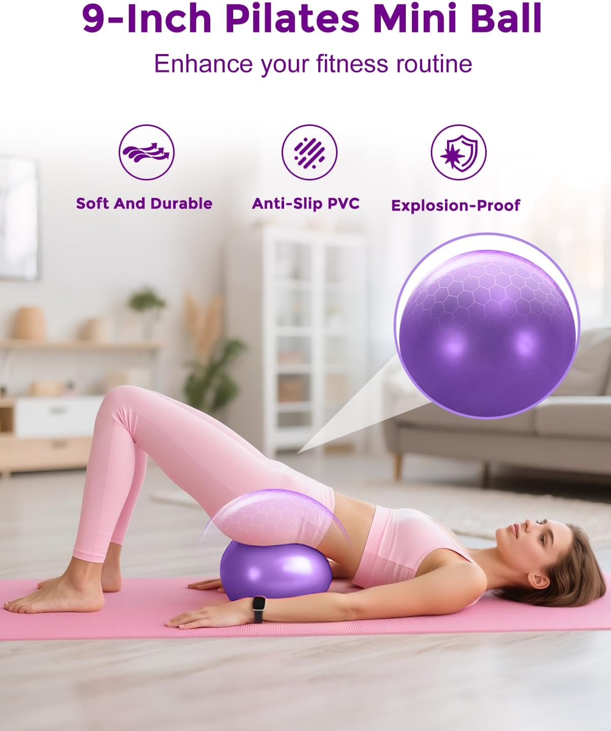 Home Pilates Essentials Kit for Women, Magic Circle Pilates Equipment Ring and Ball Set, Resistance Bands Workout Guide Video for 28 Day Pilates Challenge Starter Kit for Beginners