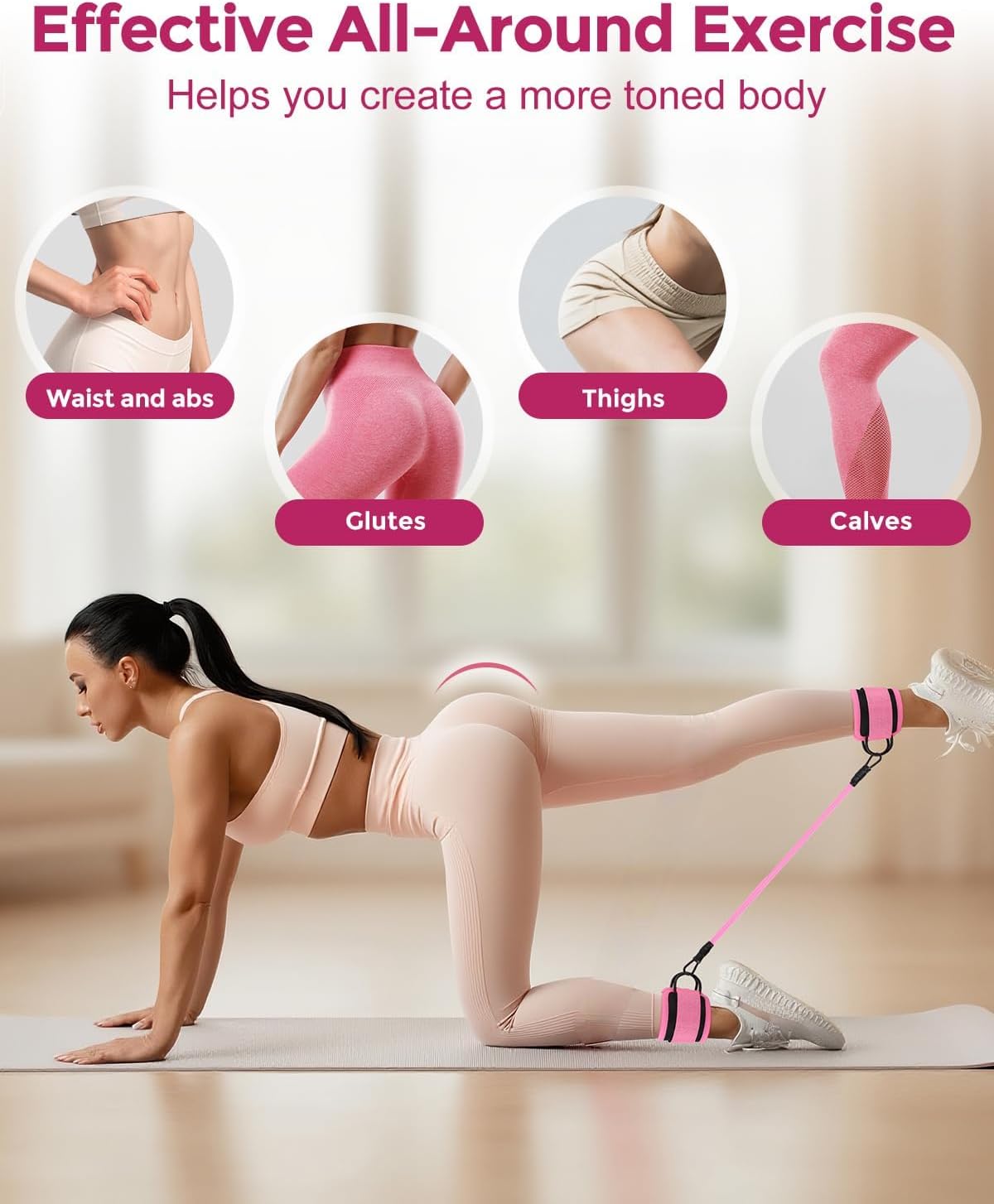 Home Pilates Essentials Kit for Women, Magic Circle Pilates Equipment Ring and Ball Set, Resistance Bands Workout Guide Video for 28 Day Pilates Challenge Starter Kit for Beginners