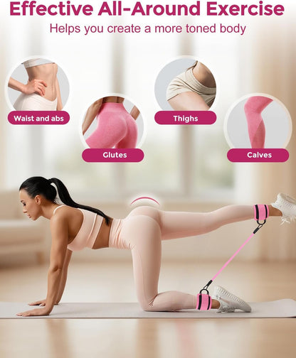 Home Pilates Essentials Kit for Women, Magic Circle Pilates Equipment Ring and Ball Set, Resistance Bands Workout Guide Video for 28 Day Pilates Challenge Starter Kit for Beginners