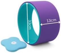 Yoga Wheel with Support Pad – Back Stretcher, Flexibility Trainer, and Core Strength Builder – Durable, Non-Slip, Comfortable Design for Yoga, Pilates, and Fitness