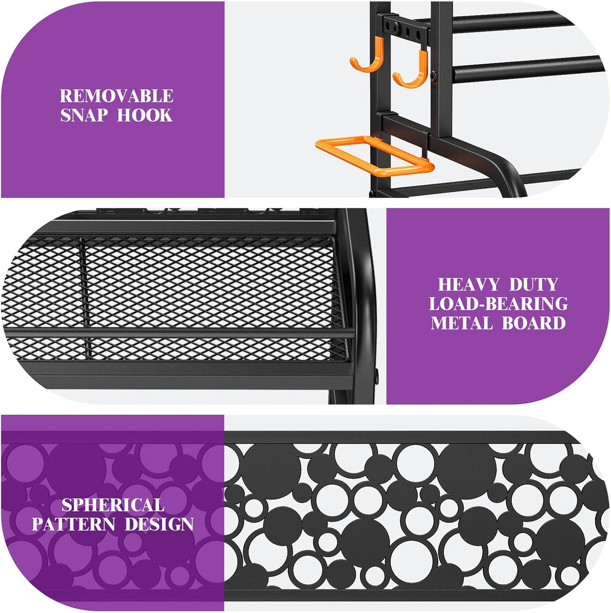 3-Tier Dumbbell Rack with Wheels, Weight Rack for Home Gym Storage