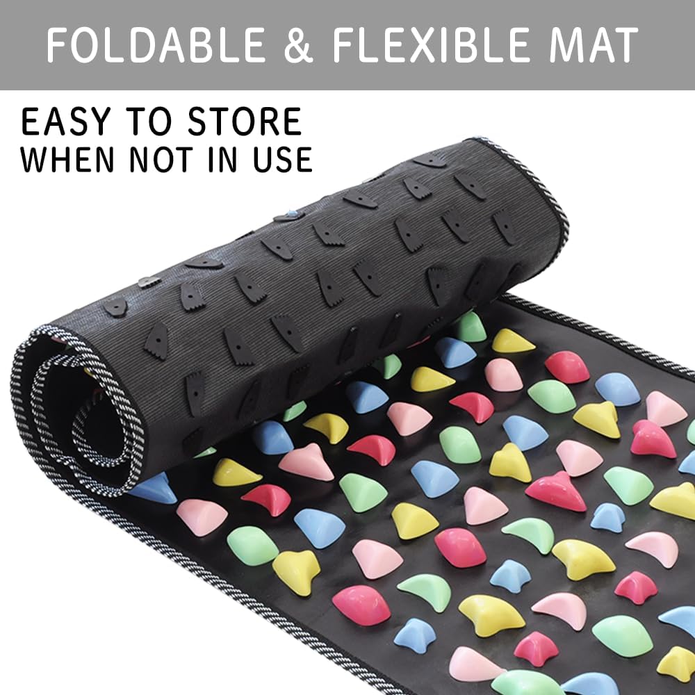 Long Foot Massage Mat, 5.74ft (68.9 x 13.78 Inches), Walk Stone Road, Reflexology Acupressure Mats with Chart, Foot Pressure Acupoint Massager for Elderly and Office Workers