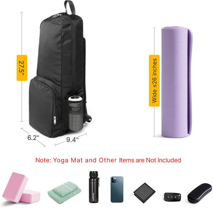 Yoga Mat Bag Carrier Backpack with Multi Pockets