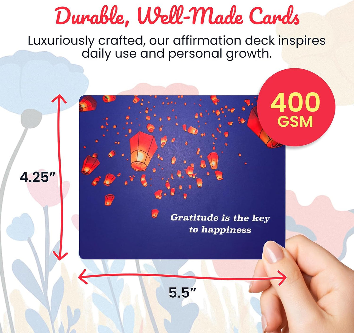 Positive Affirmation Cards for Mindfulness - 60 Motivational Cards