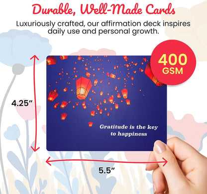Positive Affirmation Cards for Mindfulness - 60 Motivational Cards