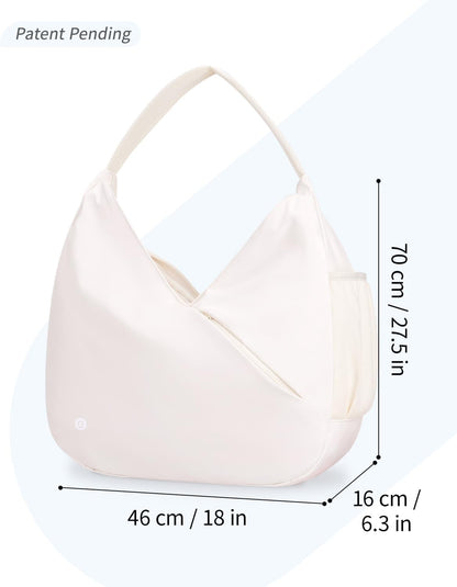 Ceneda Large Gym Bag for Women with Hidden Yoga Mat Holder & Shoe Compartment & Wet Pocket, Sports Duffle Bag for Travel