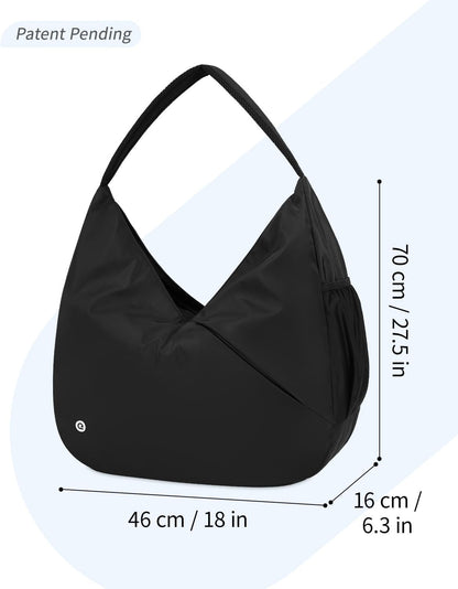 Ceneda Large Gym Bag for Women with Hidden Yoga Mat Holder & Shoe Compartment & Wet Pocket, Sports Duffle Bag for Travel