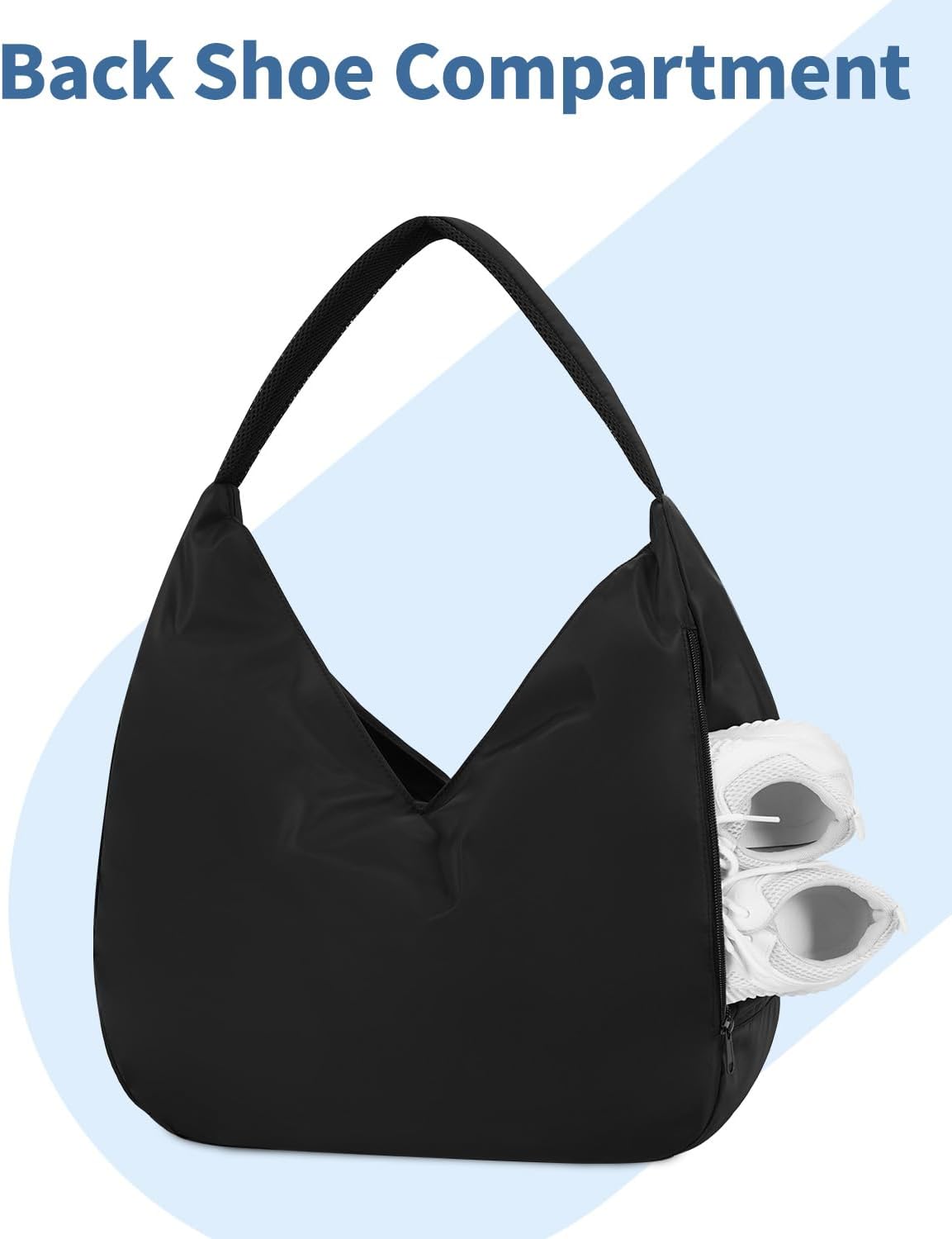 Ceneda Large Gym Bag for Women with Hidden Yoga Mat Holder & Shoe Compartment & Wet Pocket, Sports Duffle Bag for Travel