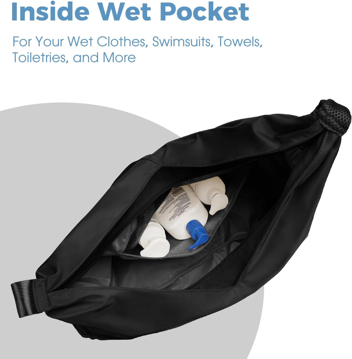 Ceneda Large Gym Bag for Women with Hidden Yoga Mat Holder & Shoe Compartment & Wet Pocket, Sports Duffle Bag for Travel