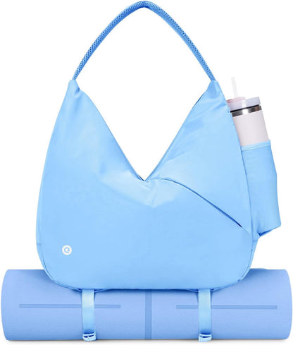 Ceneda Large Gym Bag for Women with Hidden Yoga Mat Holder & Shoe Compartment & Wet Pocket, Sports Duffle Bag for Travel