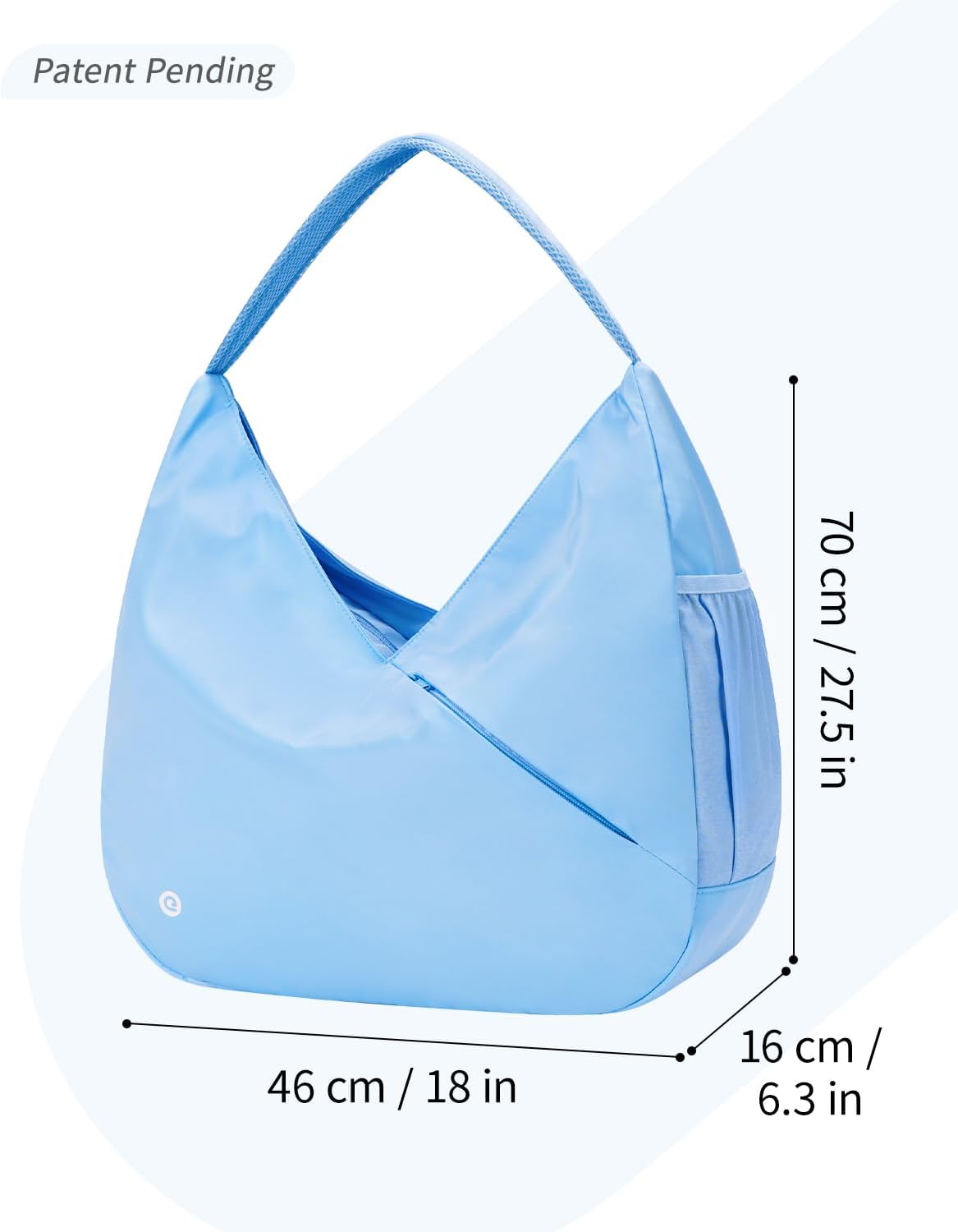 Ceneda Large Gym Bag for Women with Hidden Yoga Mat Holder & Shoe Compartment & Wet Pocket, Sports Duffle Bag for Travel