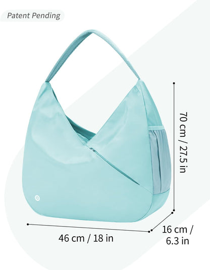Ceneda Large Gym Bag for Women with Hidden Yoga Mat Holder & Shoe Compartment & Wet Pocket, Sports Duffle Bag for Travel