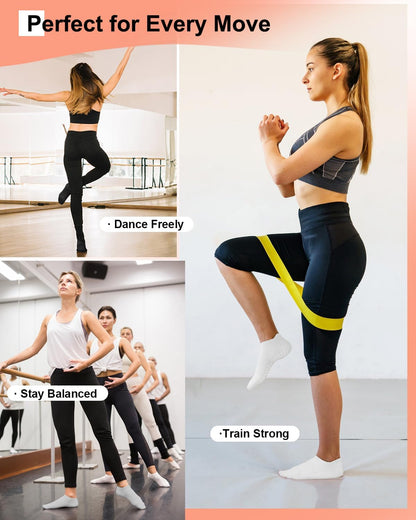 6 Pairs Pilates Grip Socks for Women, Non-slip Yoga Athletic Socks for Barre Ballet Barefoot Workout Hospital