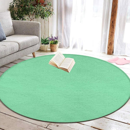 Machine Washable Modern Round Area Rug, Room Sofa Yoga Soft Round Carpet, Home Decor Non Slip Kitchen Office Circle Rug Grey, 24inch