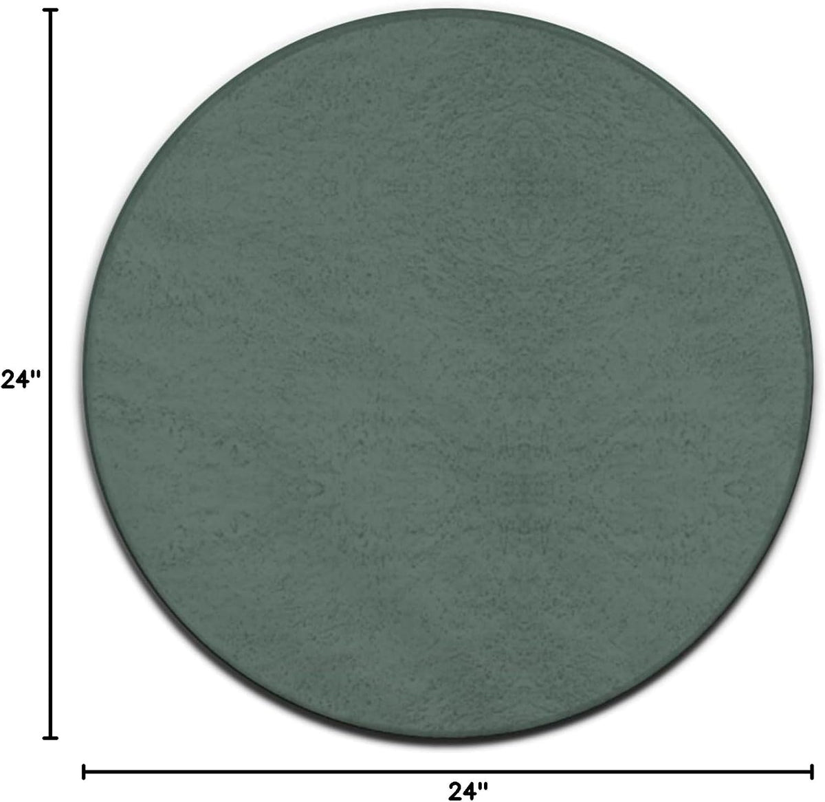 Machine Washable Modern Round Area Rug, Room Sofa Yoga Soft Round Carpet, Home Decor Non Slip Kitchen Office Circle Rug Grey, 24inch