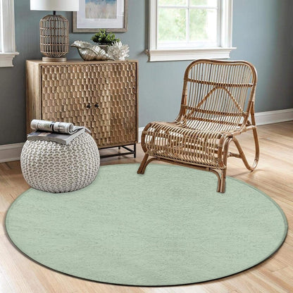Machine Washable Modern Round Area Rug, Room Sofa Yoga Soft Round Carpet, Home Decor Non Slip Kitchen Office Circle Rug Grey, 24inch