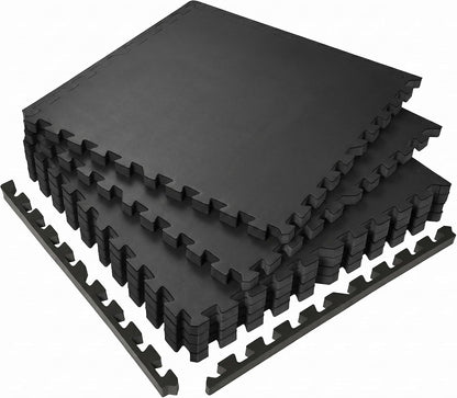 0.56'' Thick 48 Sq Ft Rubber Top Gym Flooring for Home Gym