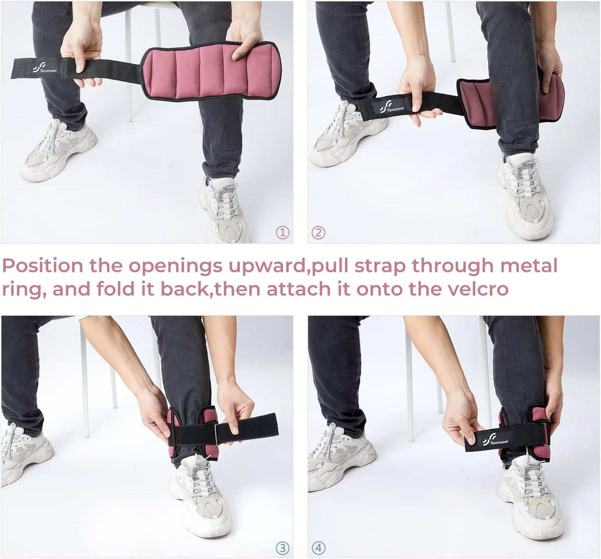 Adjustable Ankle and Wrist Weights for Women Pair of 4lb/13lb