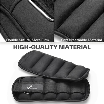 Adjustable Ankle and Wrist Weights for Women Pair of 4lb/13lb