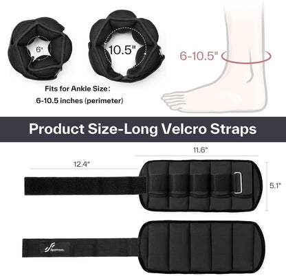 Adjustable Ankle and Wrist Weights for Women Pair of 4lb/13lb