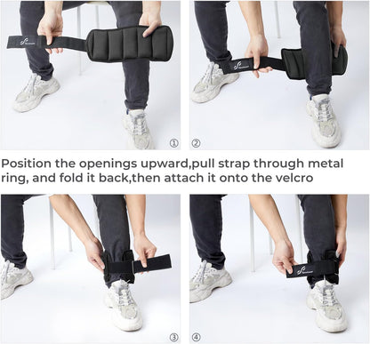 Adjustable Ankle and Wrist Weights for Women Pair of 4lb/13lb