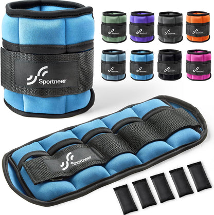 Adjustable Ankle and Wrist Weights for Women Pair of 4lb/13lb