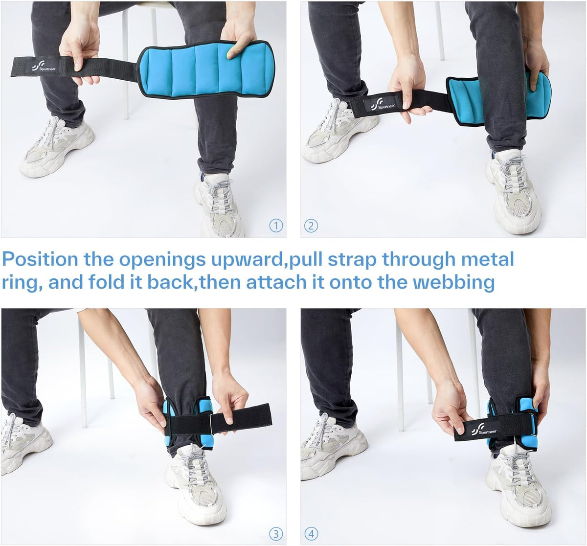 Adjustable Ankle and Wrist Weights for Women Pair of 4lb/13lb