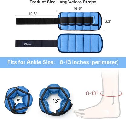 Adjustable Ankle and Wrist Weights for Women Pair of 4lb/13lb