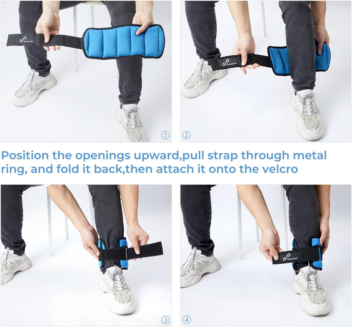 Adjustable Ankle and Wrist Weights for Women Pair of 4lb/13lb