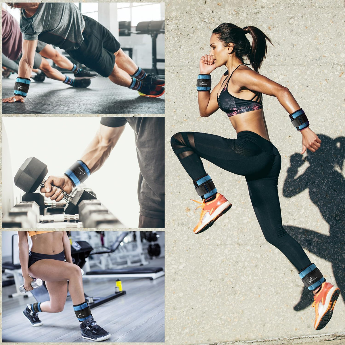 Adjustable Ankle and Wrist Weights for Women Pair of 4lb/13lb