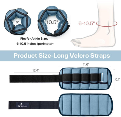 Adjustable Ankle and Wrist Weights for Women Pair of 4lb/13lb