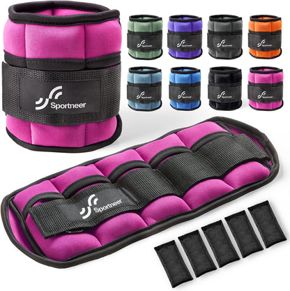 Adjustable Ankle and Wrist Weights for Women Pair of 4lb/13lb