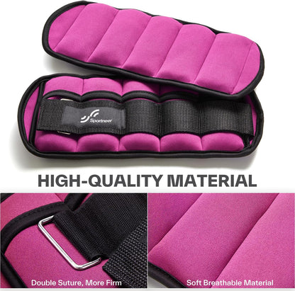 Adjustable Ankle and Wrist Weights for Women Pair of 4lb/13lb