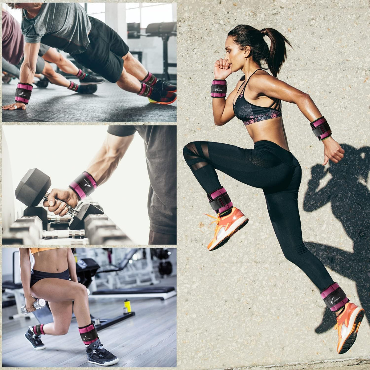 Adjustable Ankle and Wrist Weights for Women Pair of 4lb/13lb