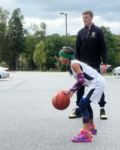 Basketball Leggings with Knee Pads for Kids Youth 3/4