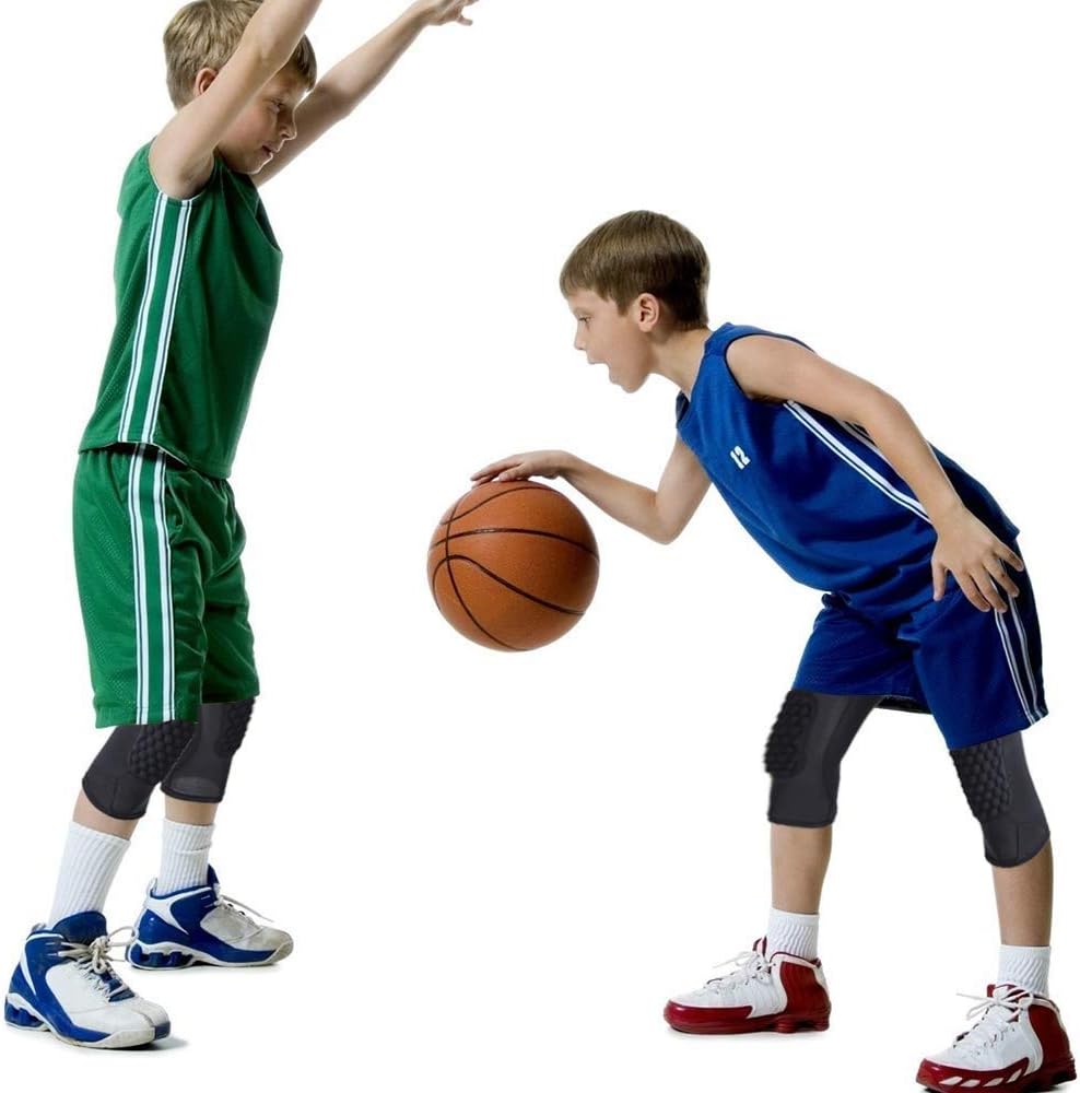 Basketball Leggings with Knee Pads for Kids Youth 3/4