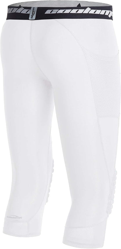 Basketball Leggings with Knee Pads for Kids Youth 3/4