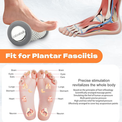 Foot Massager Roller with 459 Spiky Massage Points, Durable PP Material, Plantar Fasciitis Relief, Deep Massage for Heel & Arch Pain, Reflexology Acupressure Tool for Muscle Relaxation