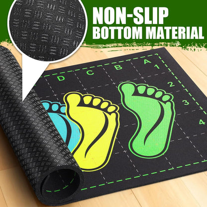 Non-Slip Squat Mat with Foot Position, Pro-Grade Exercise Mat