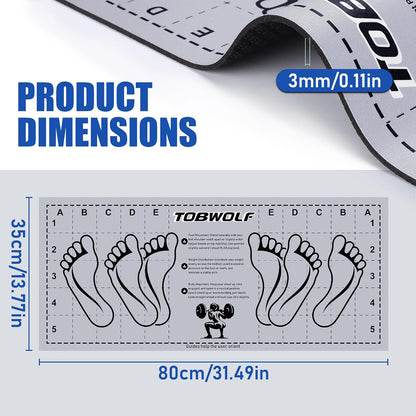 Non-Slip Squat Mat with Foot Position, Pro-Grade Exercise Mat
