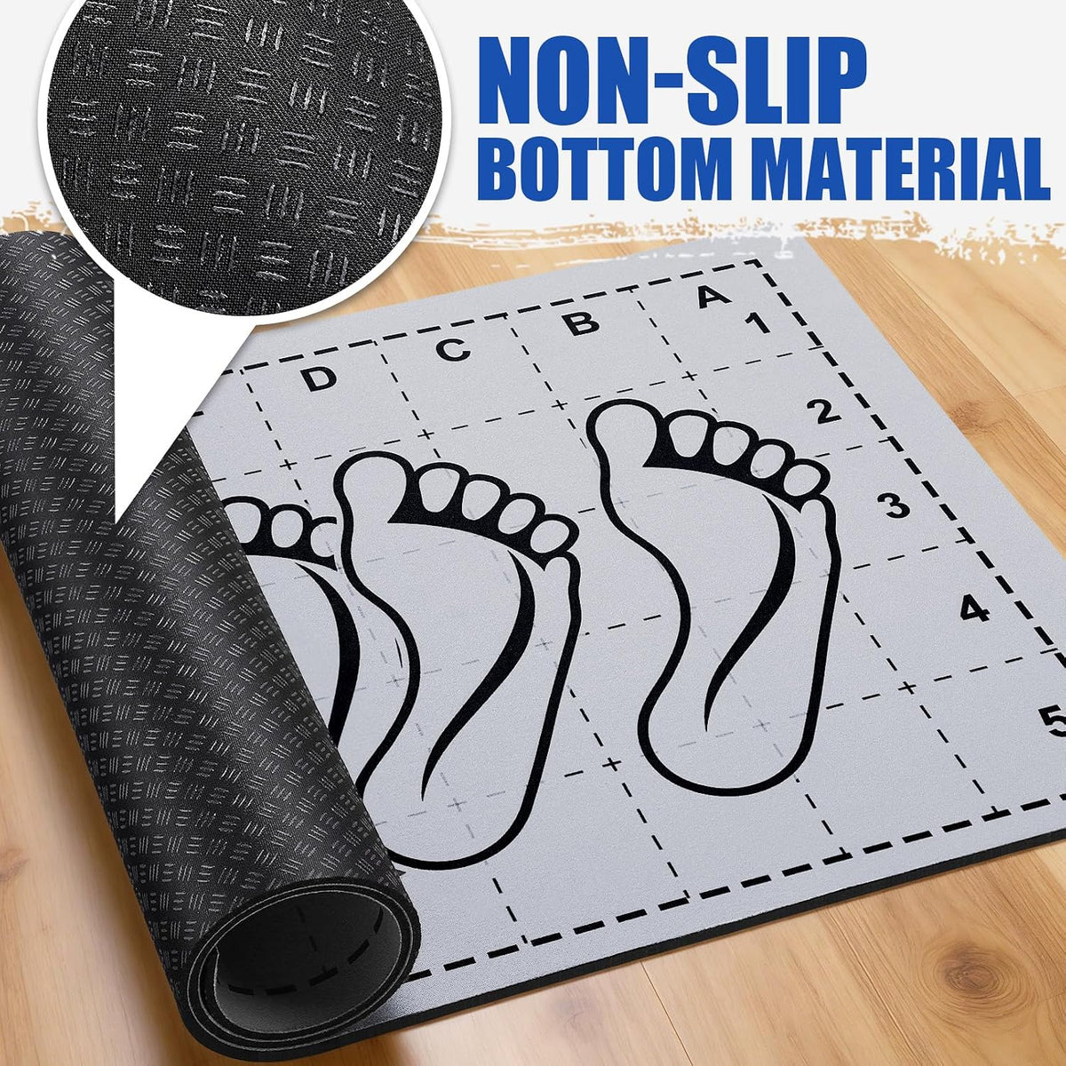 Non-Slip Squat Mat with Foot Position, Pro-Grade Exercise Mat