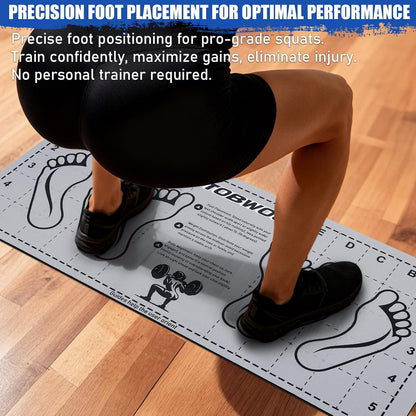 Non-Slip Squat Mat with Foot Position, Pro-Grade Exercise Mat