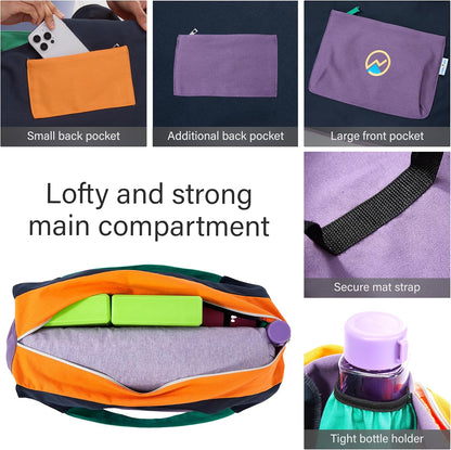 Yoga Bags and Carriers Fits All Your Stuff, Extra Large Yoga Mat Bag Full Zip Yoga Mat Bag with 3 Zipper pockets
