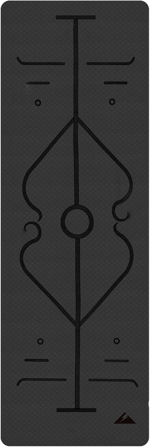 BodyForge Yoga Mat Thick Exercise Mat Thick 8mm TPE Eco-Friendly with Alignment Marks Non-Slip Extra Thick High-Density for Women and Men Workout Pilates