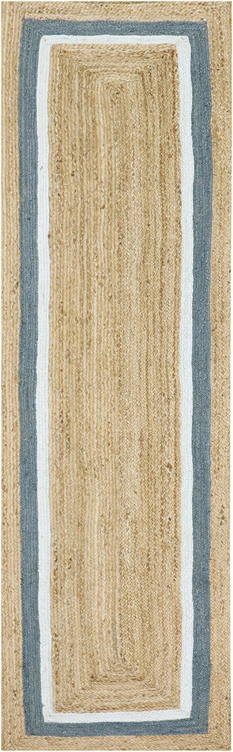 Premium Quality Jute Rug 2x3 Kilim Area Rug Hand Braided Jute Geometric Pattern Beige Hand Woven Boho Flatweave Carpet Indoor Outdoor Rugs for Kitchen Garden Yoga Mat - Colors B